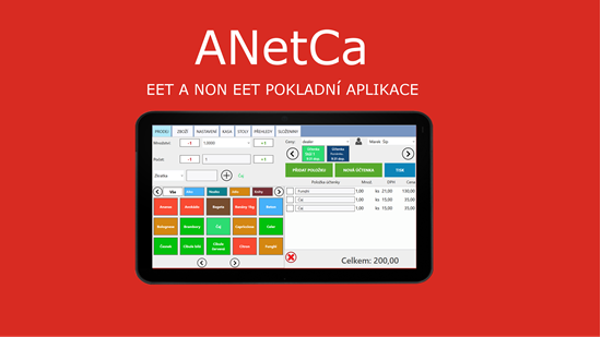 ANetCa - EET pokladní systém