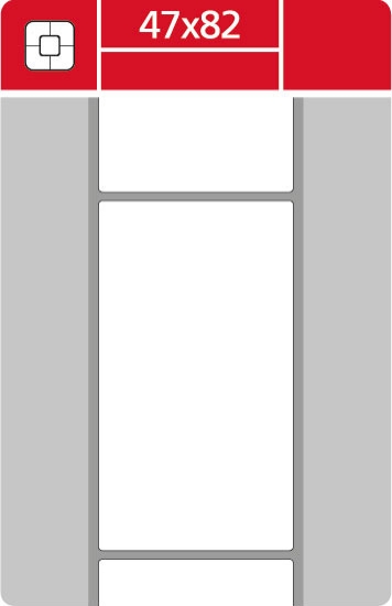 Obrázek z Termocitlivé etikety na kotouči - termo ECO, 47x82 mm, dutinka 40 mm, bílé 